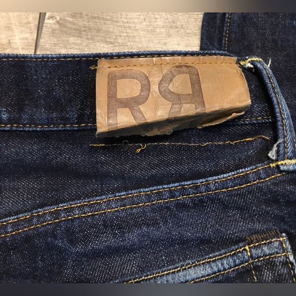 RRL Double RL Men’s Denim Blue Jeans Slim Narrow Union Standard Zip Fly Sz 33X32 - Picture 11 of 13